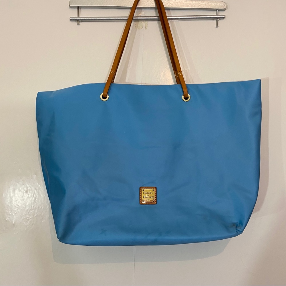 Dooney & Bourke Nylon Shopper Teal and Red